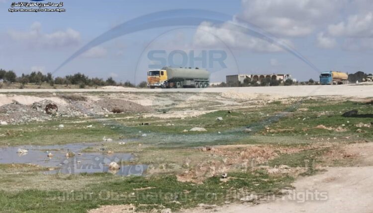 الحركة التجارية على معبر أم الجلود الذي يصل بين مناطق الفصائل في جرابلس بمناطق قوات مجلس منبج العسكري في ريف حلب الشرقي (9)