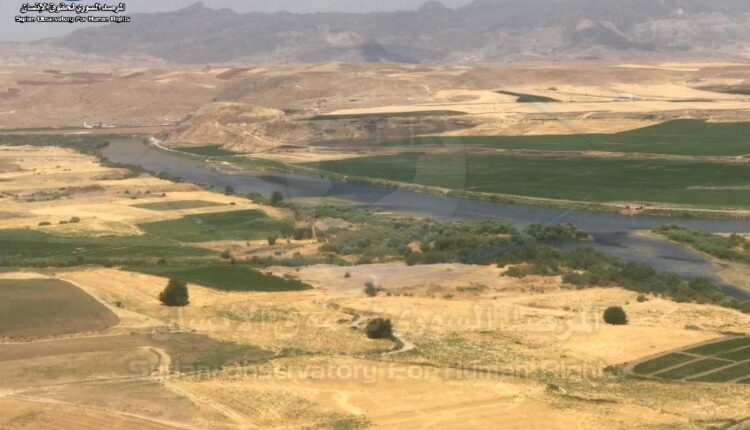 المثلث الحدودي بين سوريا والعراق وتركيا في ريف المالكية(ديريك) يظهر انخفاض منسوب مياه نهر دجلة (16)