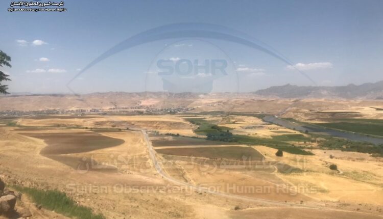 المثلث الحدودي بين سوريا والعراق وتركيا في ريف المالكية(ديريك) يظهر انخفاض منسوب مياه نهر دجلة (17)