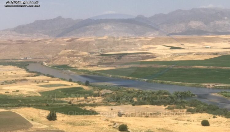 المثلث الحدودي بين سوريا والعراق وتركيا في ريف المالكية(ديريك) يظهر انخفاض منسوب مياه نهر دجلة (21)