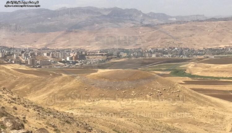 المثلث الحدودي بين سوريا والعراق وتركيا في ريف المالكية(ديريك) يظهر انخفاض منسوب مياه نهر دجلة (3)