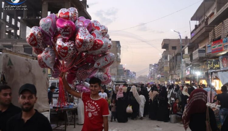 #عدسة_المرصد ترصد اجواء العيد في اسواق مدينة الرقة