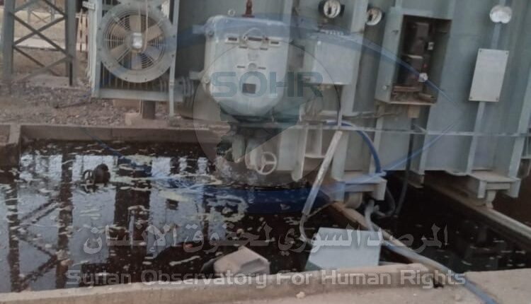 انفجار بمحطة مشروع بئر الهشيم في ريف الرقة (1)