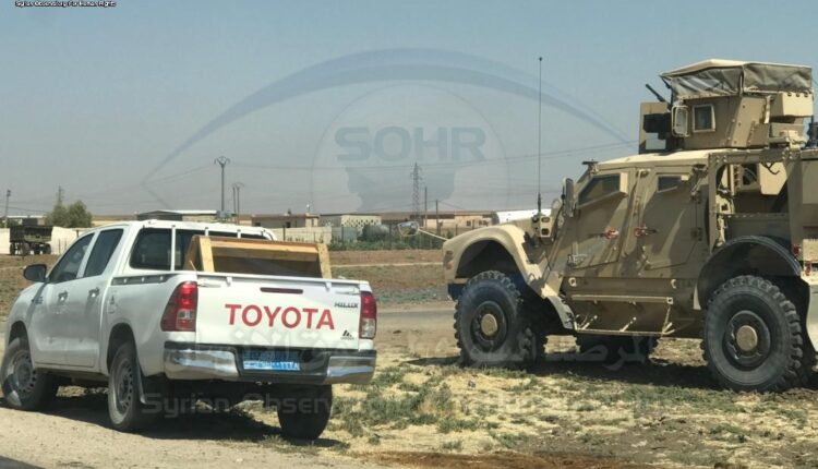 دورية للقوات الأمريكية برفقة قوات الأسايش تجوب القرى الواقعة بين تربي سبي(القحطانية) ورميلان في ريف القامشلي (5)