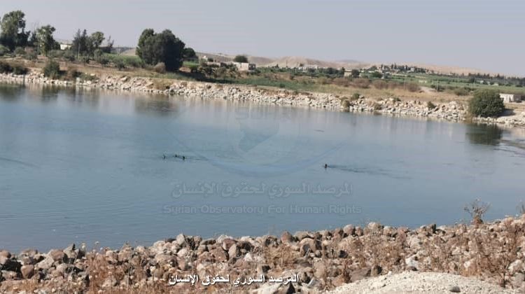 عدسة #المرصد_السوري.. ترصد ارتفاع منسوب مياه نهر الفرات قرب جسر “قرقوزاق” شرقي حلب