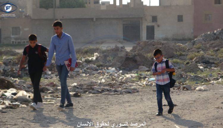 أطفال يتوجهون لمدارسهم في الرقة3