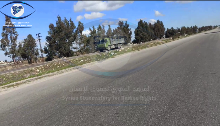قوات روسية على طريق حمص-طرطوس