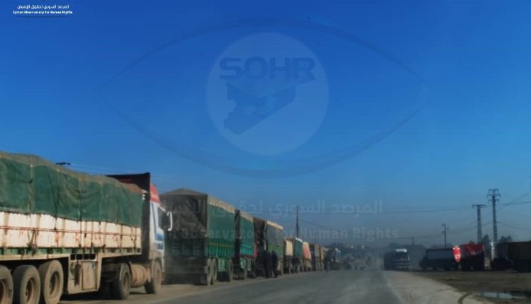 د استمرار دخول الشاحنات المحملة بالقمح والشعير الأوكراني المسروق قادمة من تركيا باتجاه مناطق الإدارة الذاتية (8)
