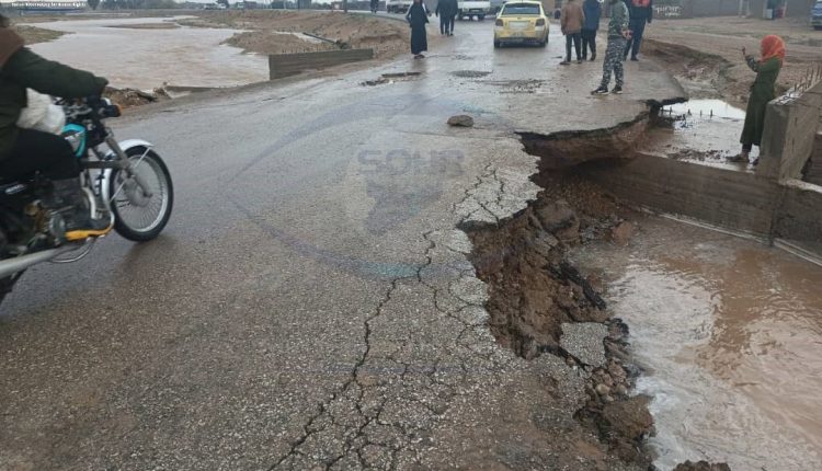 أضرار وتصدعات في جسر الجلامدة في ريف دير الزور الغربي2