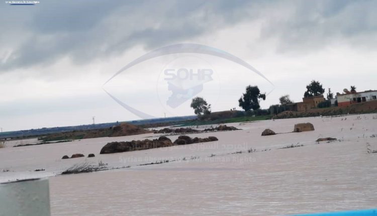 الأمطار الغزيرة تغرق آلاف الهكتارات من الأراضي الزراعية في ريف الرقة8