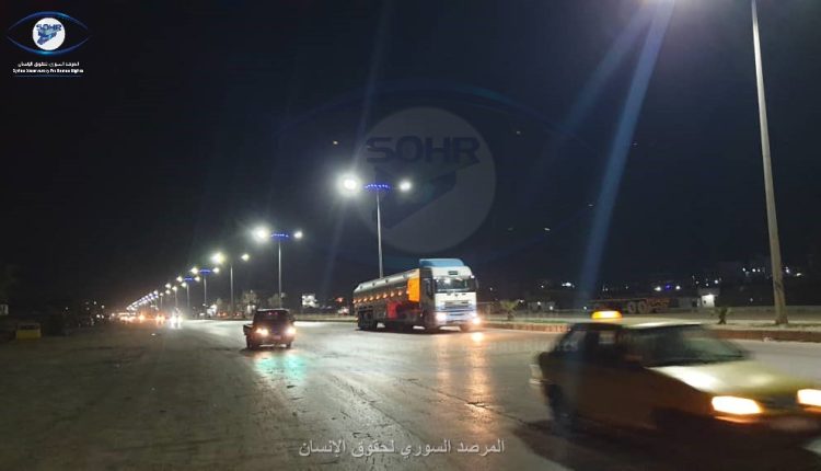 عدسة المرصد السوري إنارة الشارع الواصل بين دوار الصناعة و دوار الاطفائية في مدينة الحسكة (5)